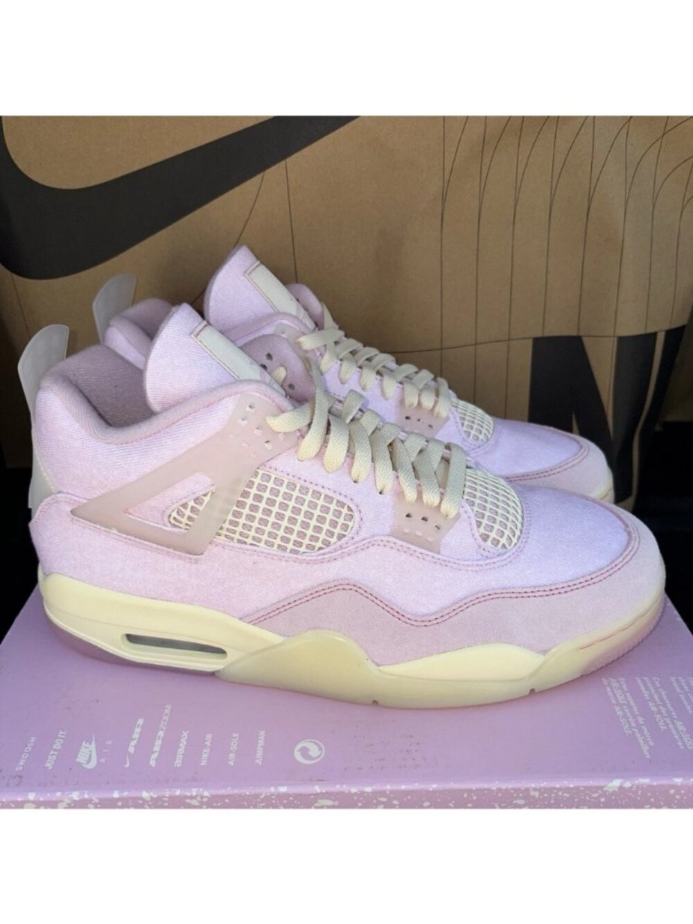 NEW Nike Air Jordan 4 Retro Iced Carmine Pink IB6716-600 Men 8.5, Women 10